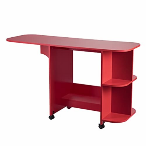 Folding Sewing Table Rolling Utility Work Station & Side Desk w/ Storage  Bins, 1 Unit - Kroger