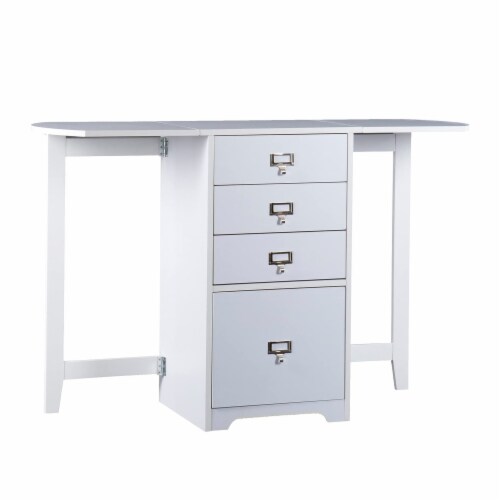 SEI Furniture Fold Out Organizer Convertible Desktop Craft Desk Table,  White, 1 Piece - Harris Teeter