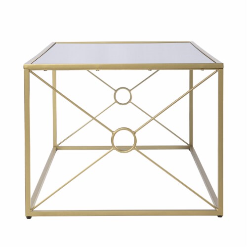 Larden Mirror-Top Cocktail Table Perspective: front
