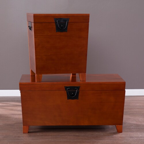 Oak trunk coffee table deals