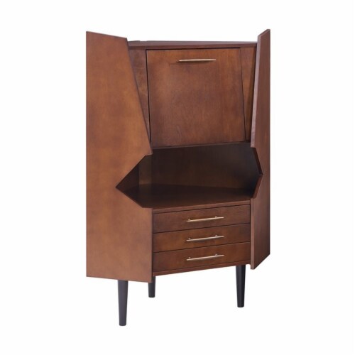 Mid century corner bar cheap cabinet