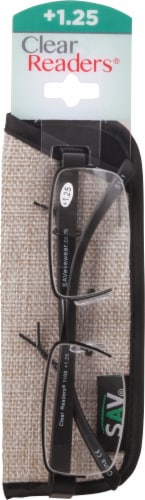 Clear Readers +1.25 Reading Glasses Perspective: front