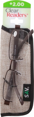 Clear Readers +2.00 Reading Glasses Perspective: front