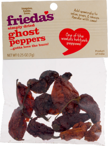 Frieda's Simply Dried Ghost Peppers Perspective: front