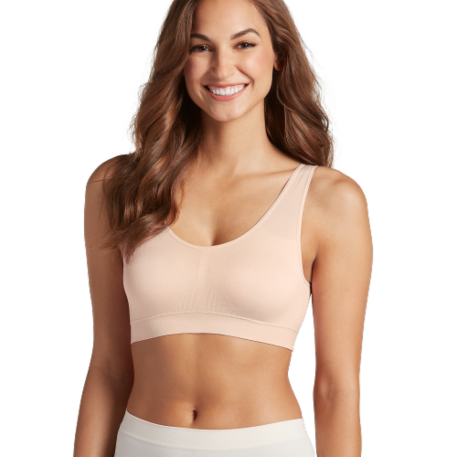 Jockey® Women's Modern Micro Scoop Neck Crop Top - Tan, XL - Fred