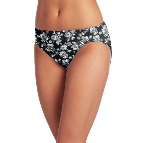 Jockey No Panty Line Promise Tactel Bikini Underwear - Midnight Poppy Perspective: front