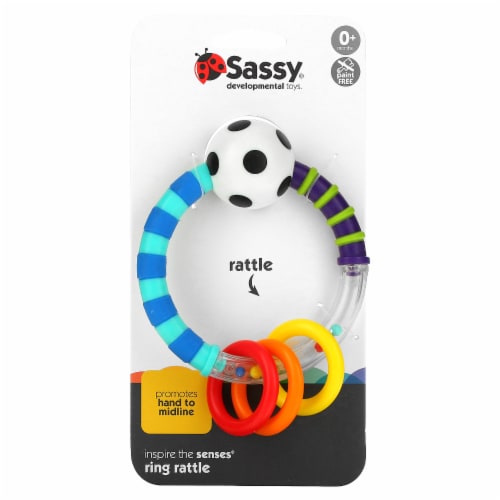 Sassy Inspire The Senses Ring Rattle 0+ Months - 1 Count Perspective: front
