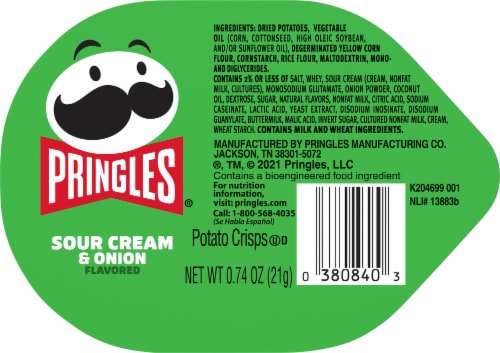 Pringles® Snack Stacks Sour Cream & Onion Potato Crisps Perspective: front