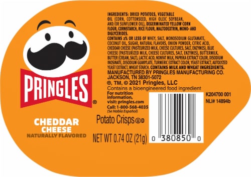 Pringles® Snack Stacks Cheddar Cheese Potato Crisps Perspective: front
