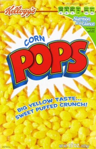 Corn Pops Cereal Perspective: front