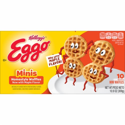 Eggo® Minis Homestyle with Maple Flavor Frozen Waffle Bites Perspective: front