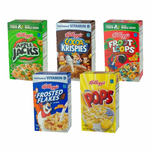 Kellogg's Fun Pak Variety Pack Breakfast Cereal, 8.56 oz Tray, 8