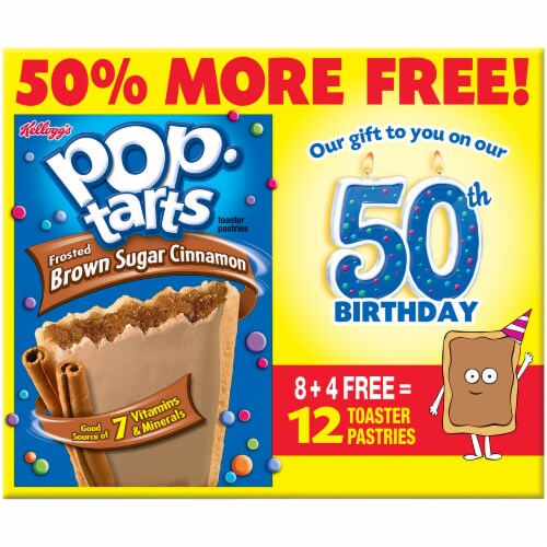 Pop-Tarts Frosted Brown Sugar Cinnamon Toaster Pastries Perspective: front