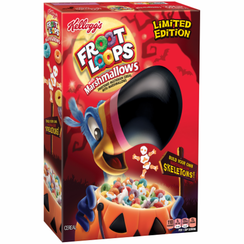 Kellogg's Fruit Loops with Marshmallows Halloween Cereal, 9.4 oz Fry