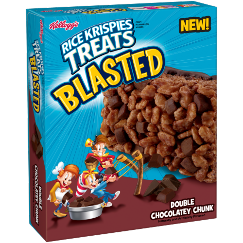 Kellogg's Blasted Chocolate Chunk Rice Krispie Treats Perspective: front