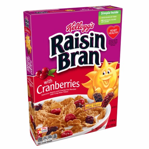 Kellogg's Raisin Bran with Cranberries Cereal Perspective: front