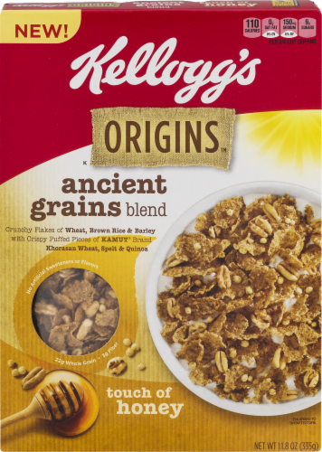 Kellogg's Origins Ancient Grains Touch of Honey Cereal Perspective: front