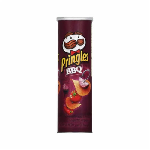 Pringles 9133455 5.57 oz Barbeque Flavored Potato Chips Can- pack of 14 Perspective: front