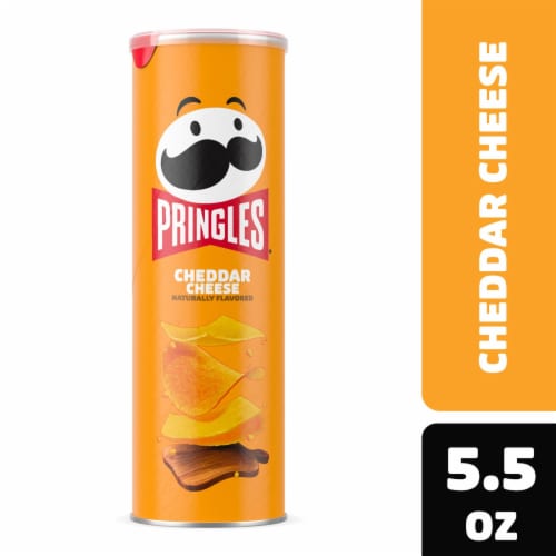 Pringles® Cheddar Cheese Potato Crisps Chips Perspective: front
