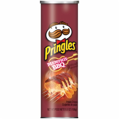 Pringles Memphis BBQ Potato Crisps Perspective: front