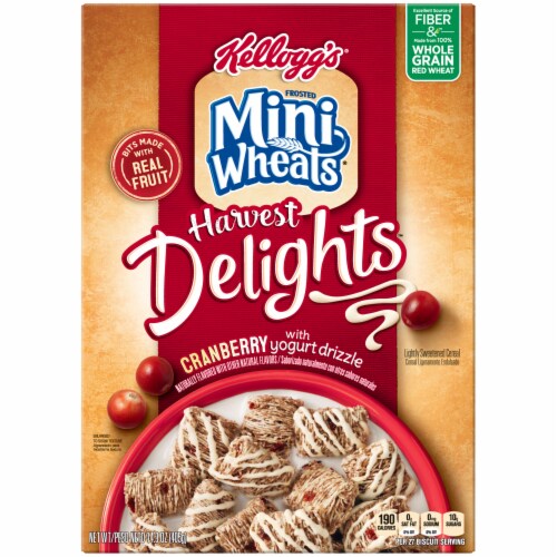 Kellogg's® Mini-Wheats® Harvest Delights™ Cranberry Yogurt Perspective: front