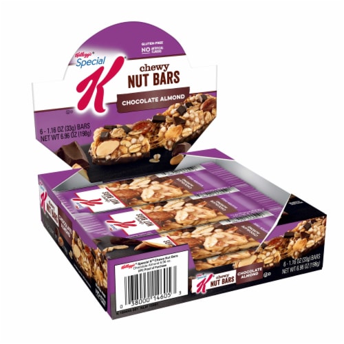 Kelloggs Special K Dark Chocolate Nut Cereal Bar, 1.16 Ounce -- 72 per case. Perspective: front