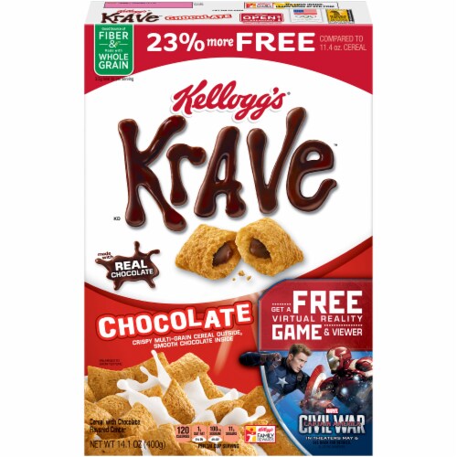 Krave Chocolate Cereal Perspective: front