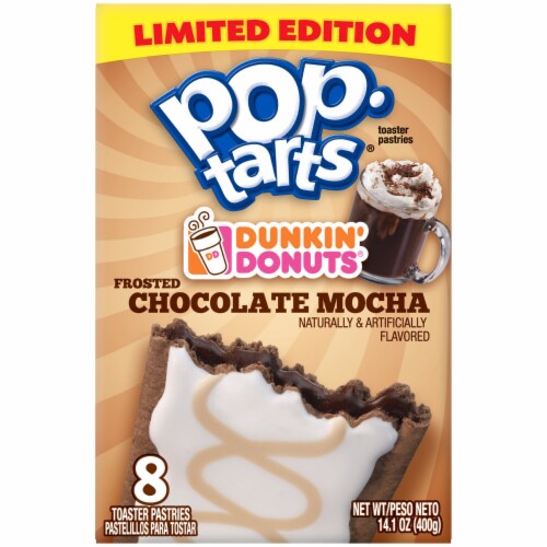 Pop-Tarts Limited Edition Dunkin Donuts Chocolate Mocha Toaster Pastries Perspective: front