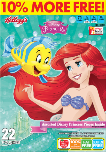 Kellogg's Disney Princess Assorted Fruit Snacks Perspective: front