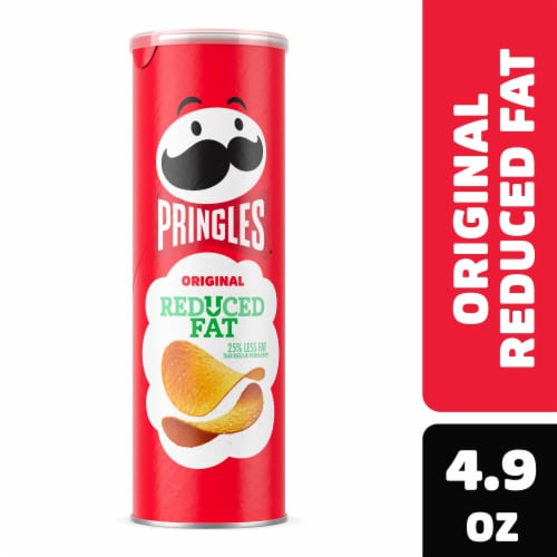 Pringles Reduced Fat Original Potato Crisps Chips Perspective: front