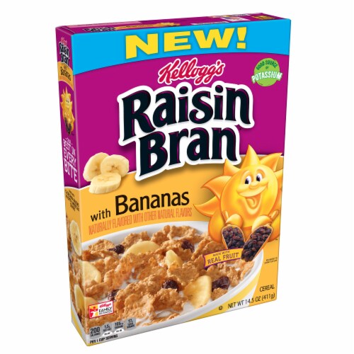 Kellogg's Raisin Bran® with Bananas Cereal Perspective: front