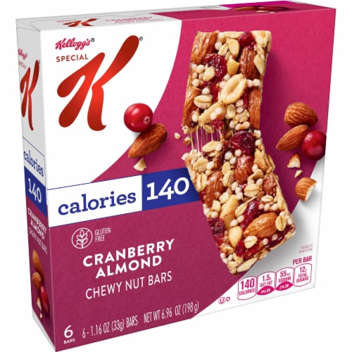 Kellogg's® Special K Cranberry Almond Chewy Nut Bars Perspective: front