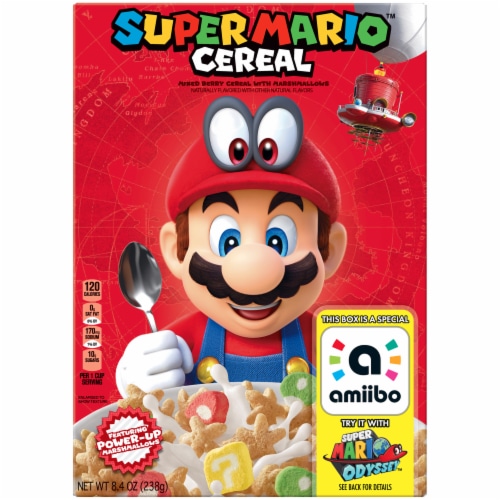 Super Mario Cereal Perspective: front