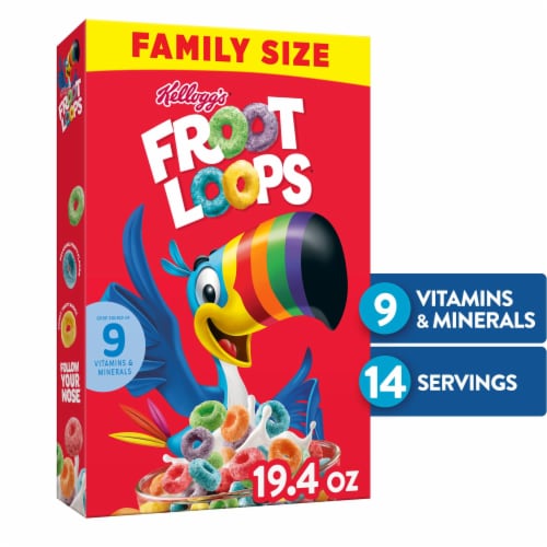 Kellogg's® Froot Loops Family Size Cereal Perspective: front