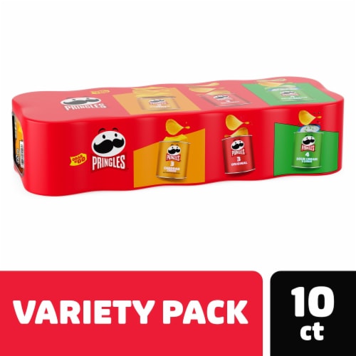 Pringles Variety Pack Potato Crisps Chips Grab N' Go Snack Pack Perspective: front