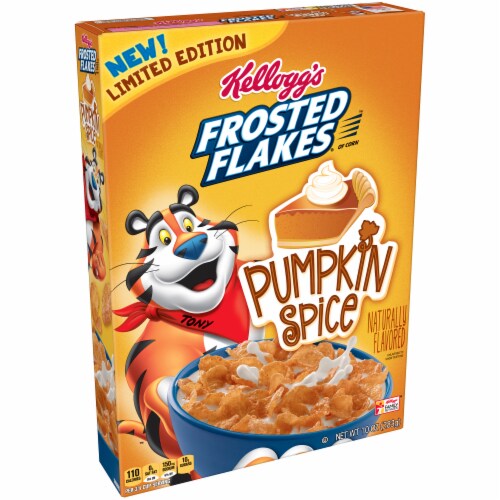 Kellogg's Frosted Flakes Pumpkin Spice Cereal Perspective: front