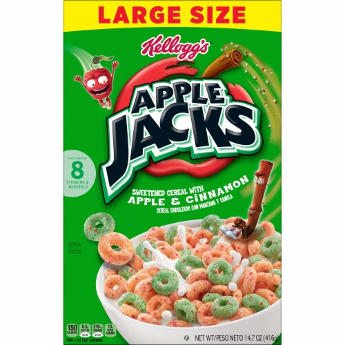 Kellogg's® Apple Jacks Large Size Cereal Perspective: front
