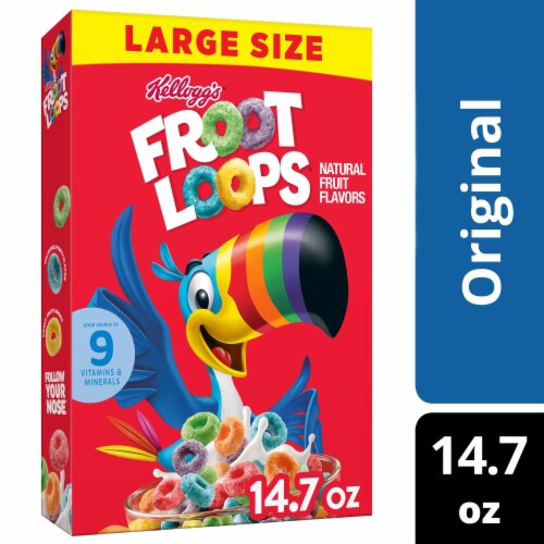 Kellogg's® Froot Loops Large Size Cereal Perspective: front