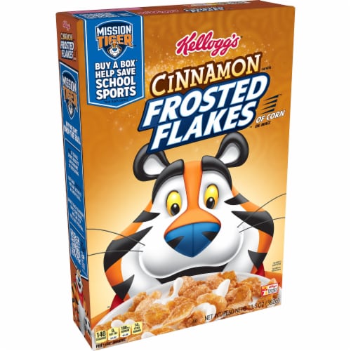 Kellogg's Frosted Flakes Breakfast Cereal Cinnamon Perspective: front