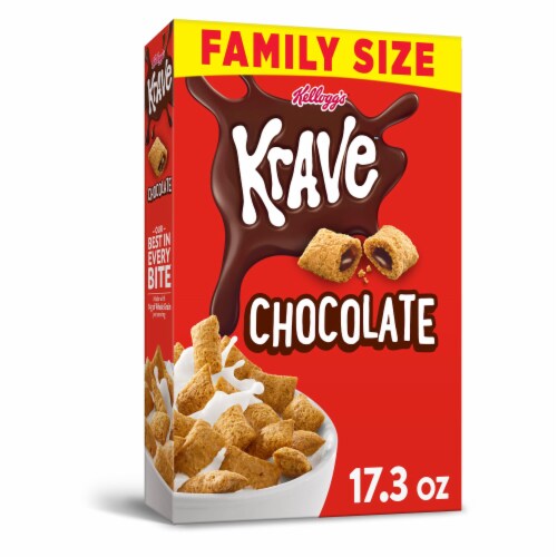 Kellogg's® Krave Chocolate Family Size Cereal Perspective: front