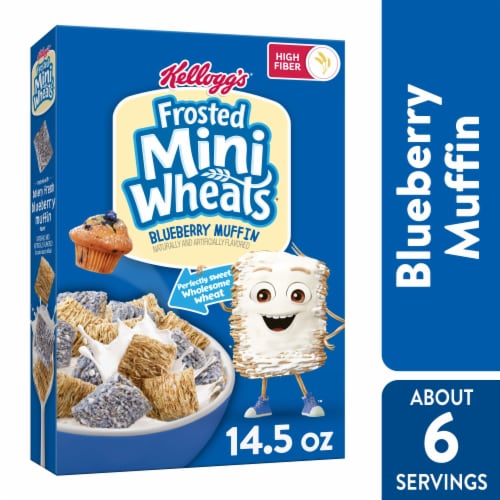 Kellogg's® Frosted Mini-Wheats Blueberry Muffin Family Pack Cereal Perspective: front