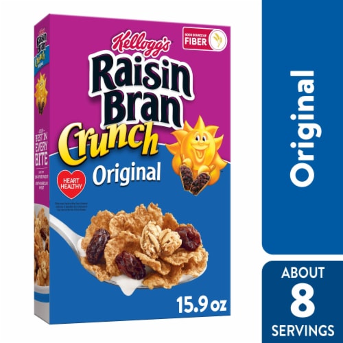 Kellogg's Raisin Bran Crunch Original Breakfast Cereal Perspective: front