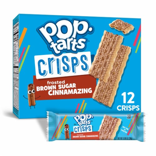 Pop-Tarts Frosted Brown Sugar Crisps Baked Snack Bars Perspective: front