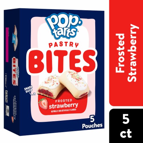 Pop-Tarts Frosted Strawberry Baked Pastry Bites Perspective: front