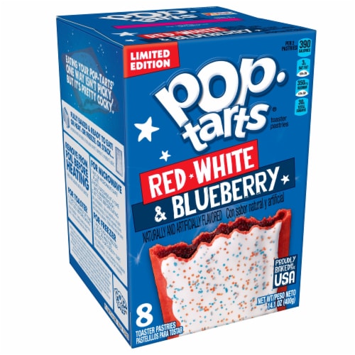 Pop-Tarts Red White & Blueberry 8 Count Perspective: front