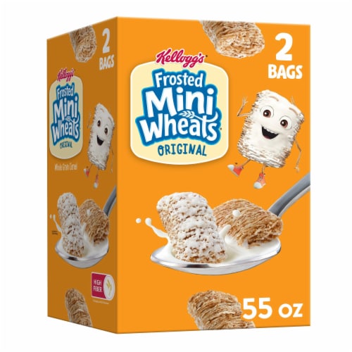 Kellogg's Frosted Mini-Wheats Original Breakfast Cereal Perspective: front