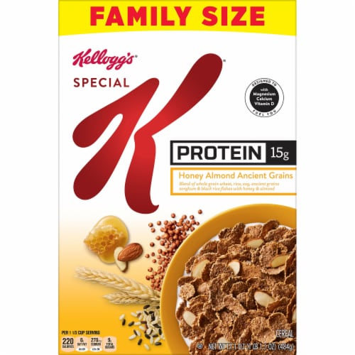 Kellogg's Special K Protein Breakfast Cereal Honey Almond Ancient