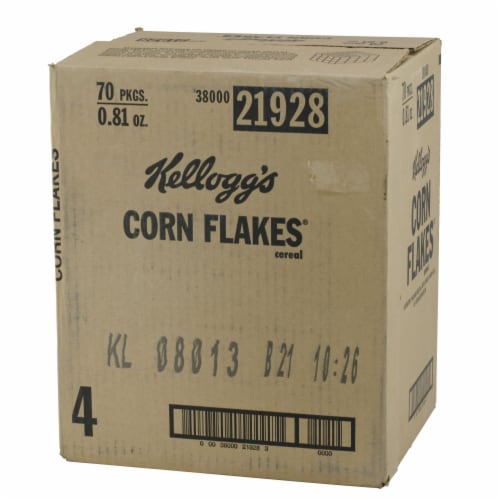 Kelloggs Corn Flakes Cereal, 0.81 Ounce -- 70 per case. Perspective: front