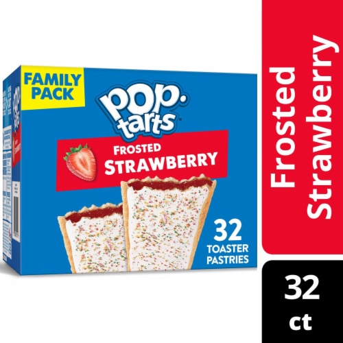 Pop-Tarts Frosted Strawberry Toaster Pastries Perspective: front