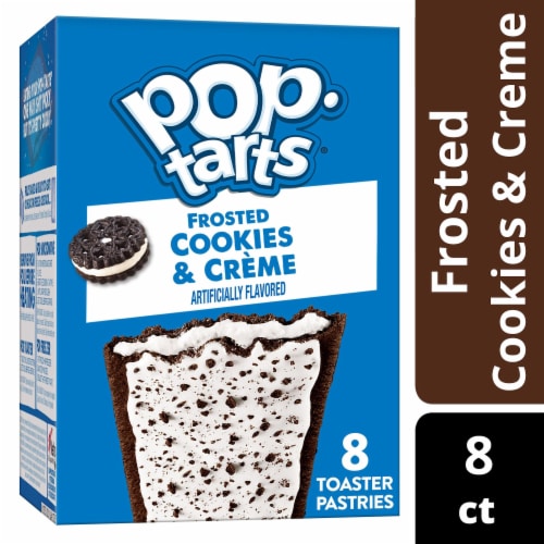 Pop-Tarts Frosted Cookies and Creme Toaster Pastries Perspective: front